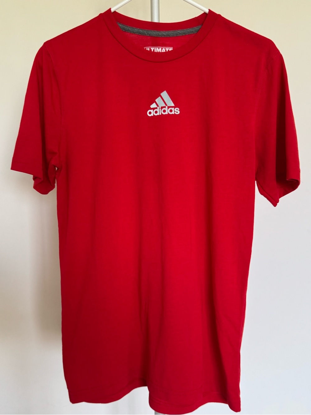 Adidas Kid’s Ultimate Tee Red Crewneck Shirt (Size: 18 (XL))